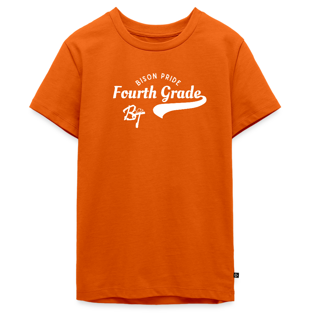Youth T-Shirt - Fourth Grade - Buffalo Trail Elementary - orange