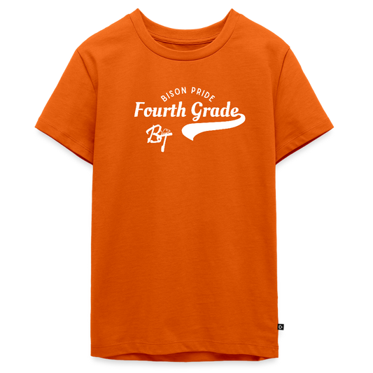 Youth T-Shirt - Fourth Grade - Buffalo Trail Elementary - orange 