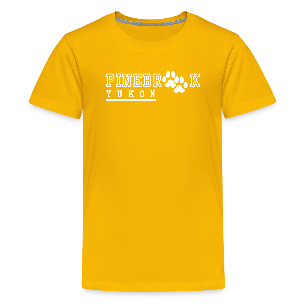 Youth Short Sleeve T-Shirt - Yukon - Pinebrook Elementary - sun yellow