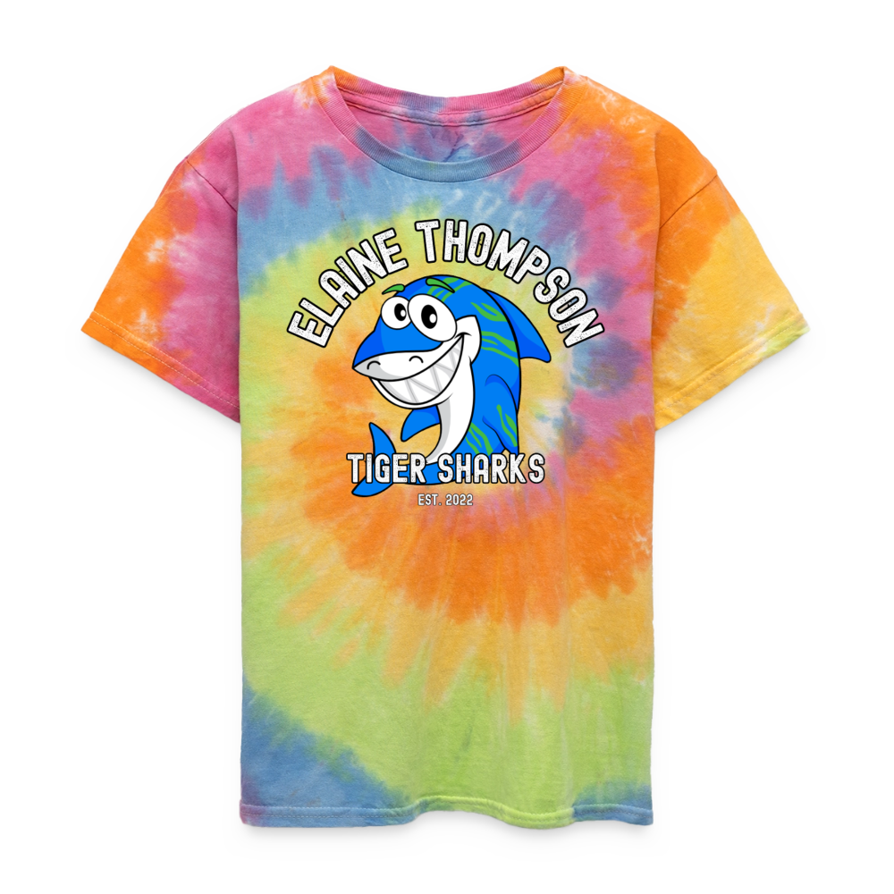Kid's Tie Dye T-Shirt - Elaine Thompson - rainbow