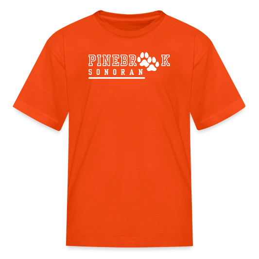 Youth Short Sleeve T-Shirt - Sonoran - Pinebrook Elementary - orange