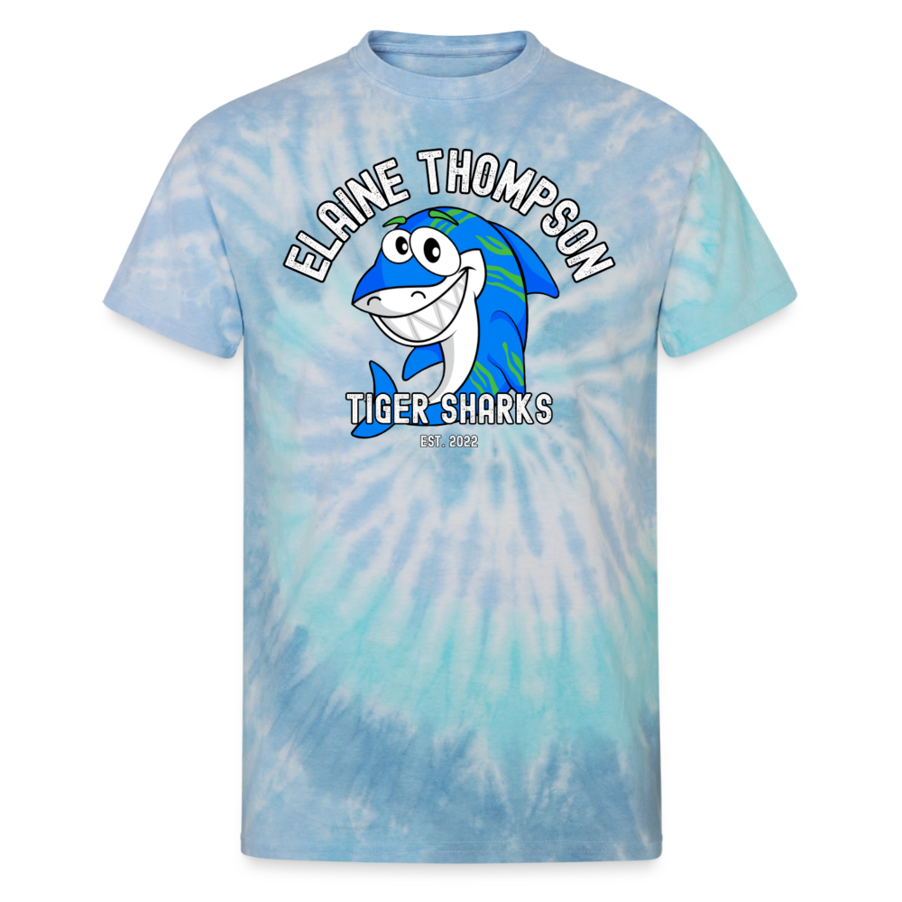 Unisex Tie Dye T-Shirt - Elaine Thompson - blue lagoon