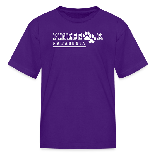 Youth Short Sleeve T-Shirt - Patagonia - Pinebrook Elementary - purple